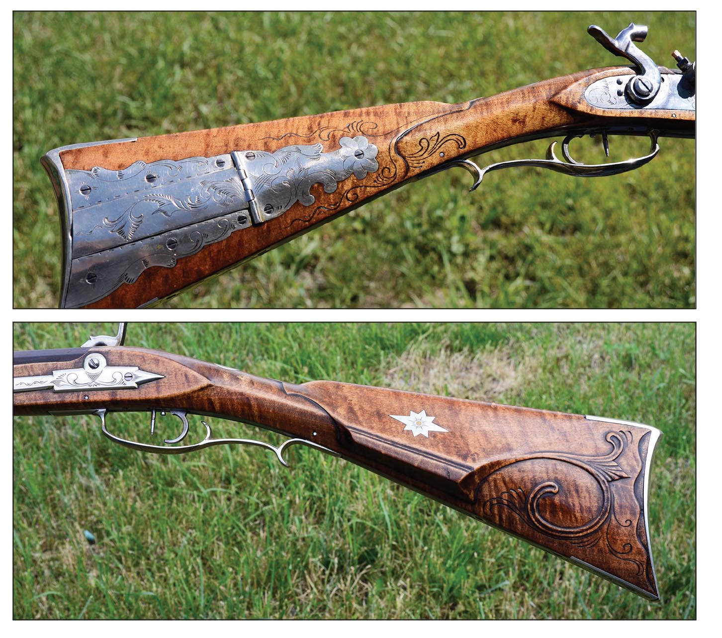 Mike bought the Kentucky long rifle because it was so ornate.